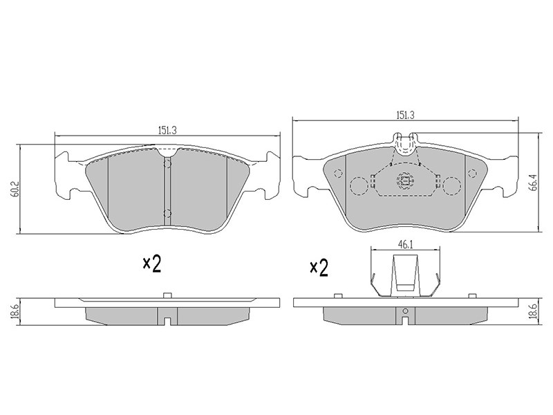 Колодки тормозные FR mercedes w202/w210 - SAT ST-A0024209620