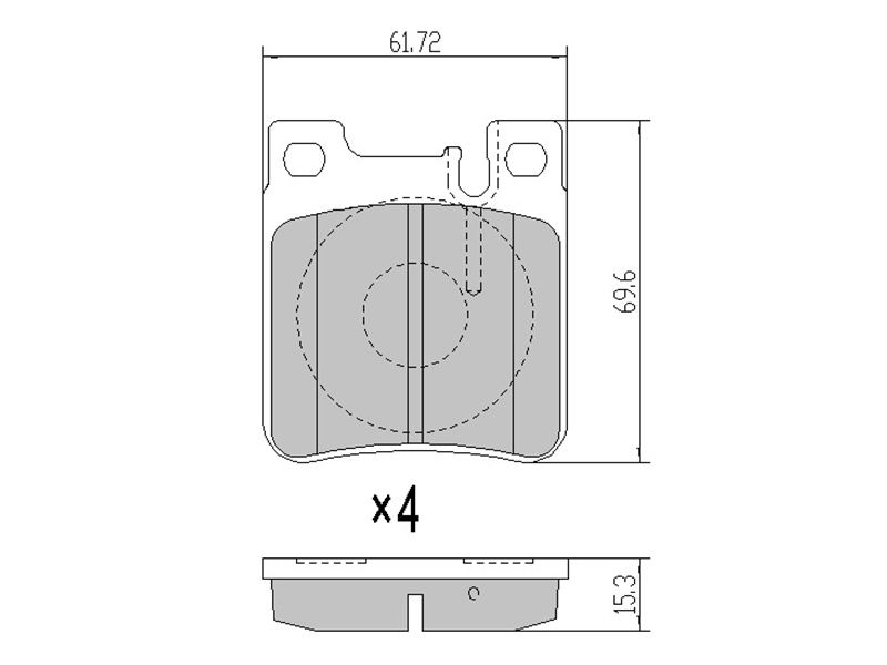 Колодки тормозные RR mercedes w202/w203/s203/w220/w210/w124/cl203/c209 - SAT STA0024201620