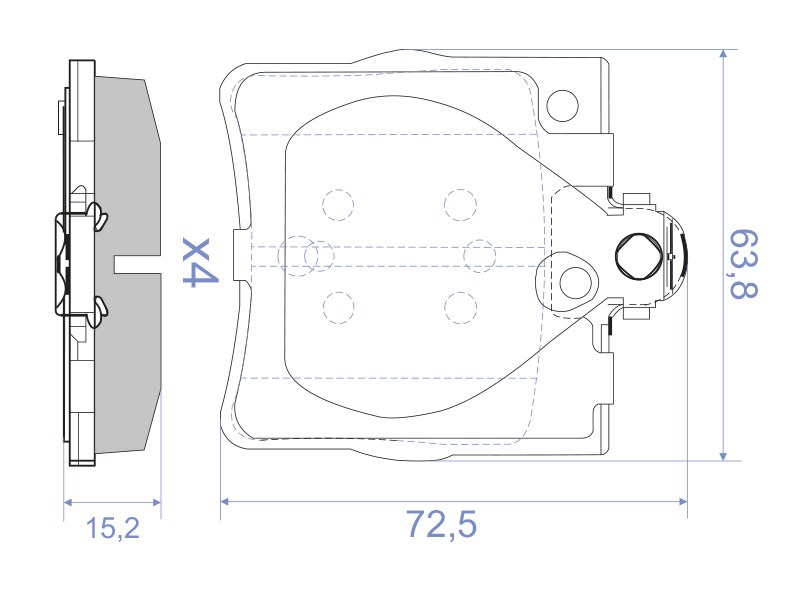 Колодки тормозные RR mercedes w203/cl203/c209 | зад | - SAT ST-A0044209120