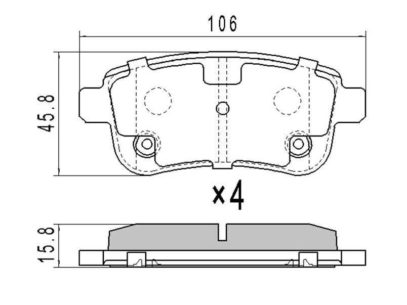 Колодки тормозные RR renault megan 08-/fluence 10-/scenic 09- - SAT ST440604694R