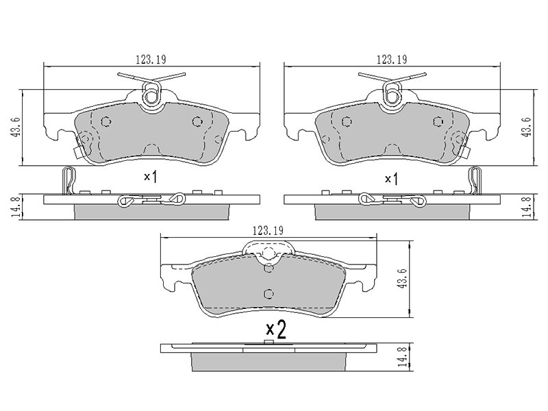 Колодки тормозные дисковые - SAT ST-04466-0D010