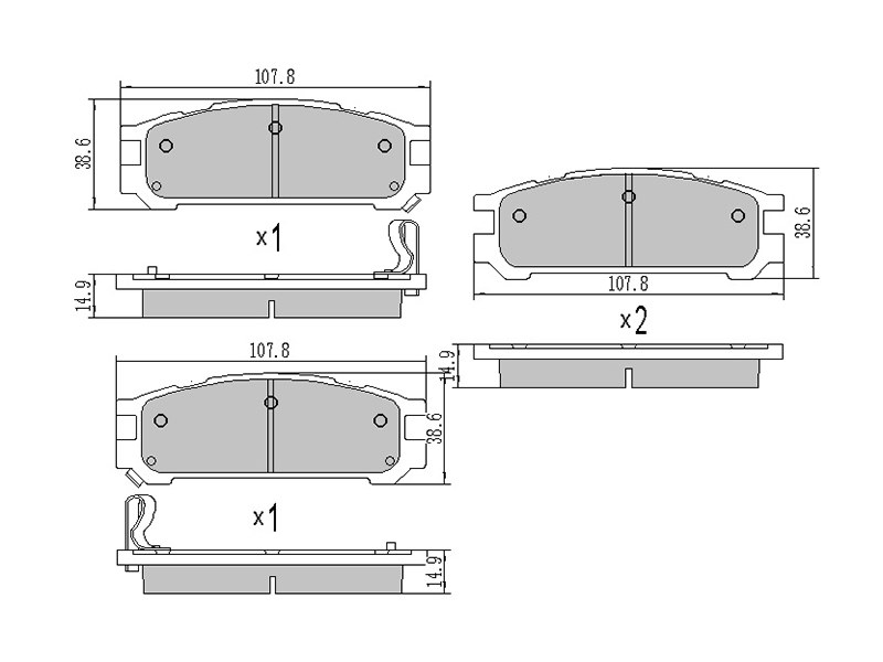Колодки тормозные дисковые - SAT ST26296AA060