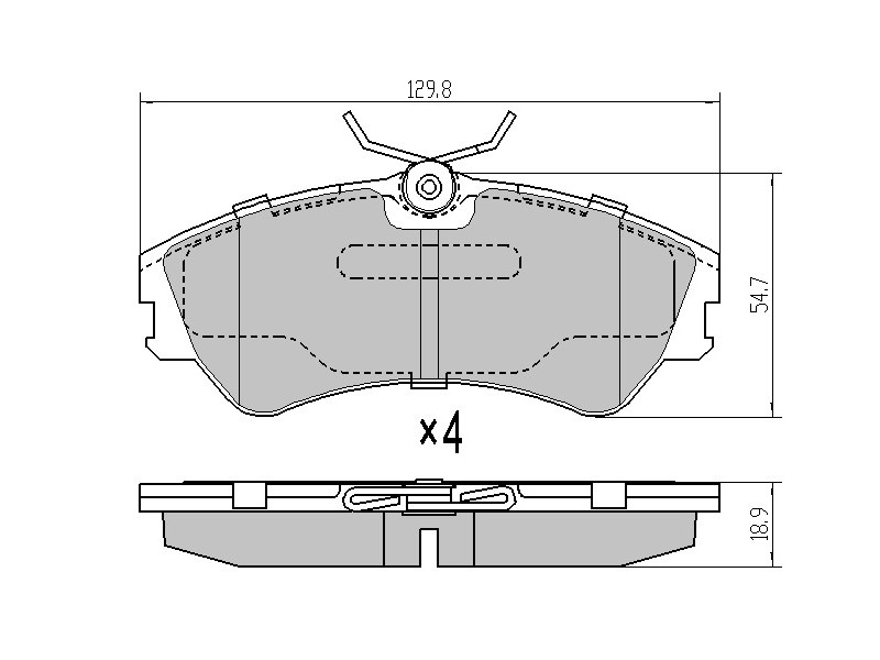 Колодки тормозные перед VW transporter IV 90-03 - SAT ST701698151