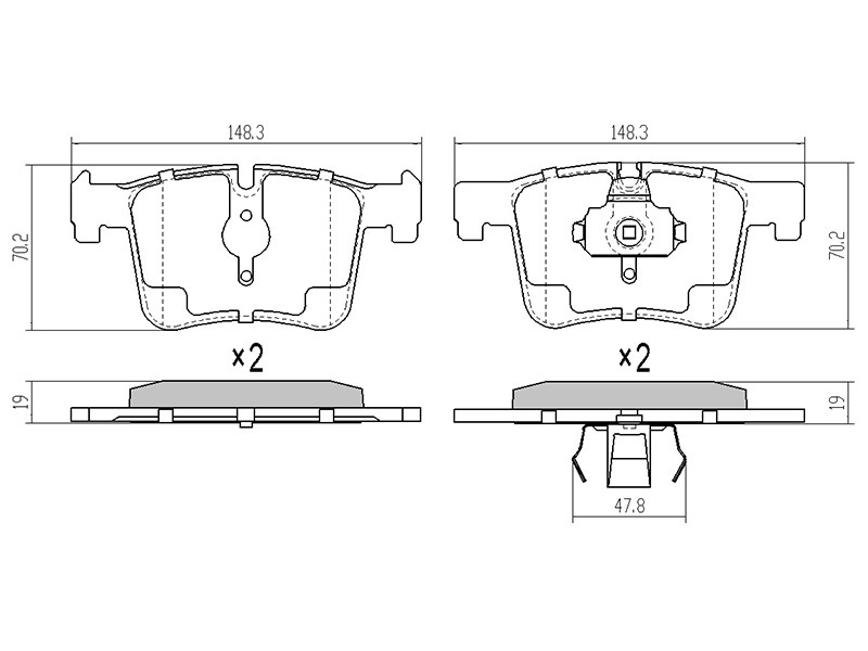 Колодки тормозные передние BMW 1 f20/f21 11- 2 F22 13- 3 f30/31/34/80 11- 4 f32/33/36/82/83 13- X3 f | перед | - SAT ST34106799801