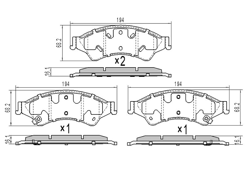 Колодки тормозные передние ford ranger 11- - SAT ST-1723538