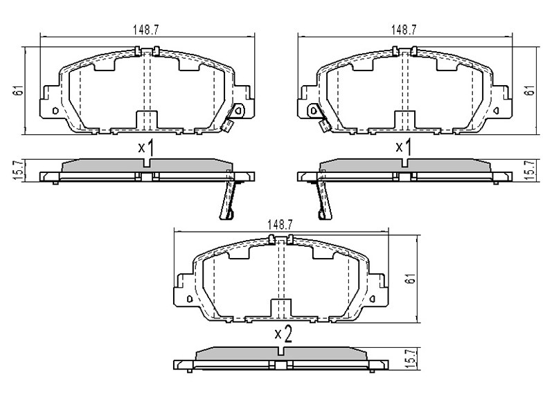 Колодки тормозные передние honda accord viii 13- - SAT ST45022T2GA00