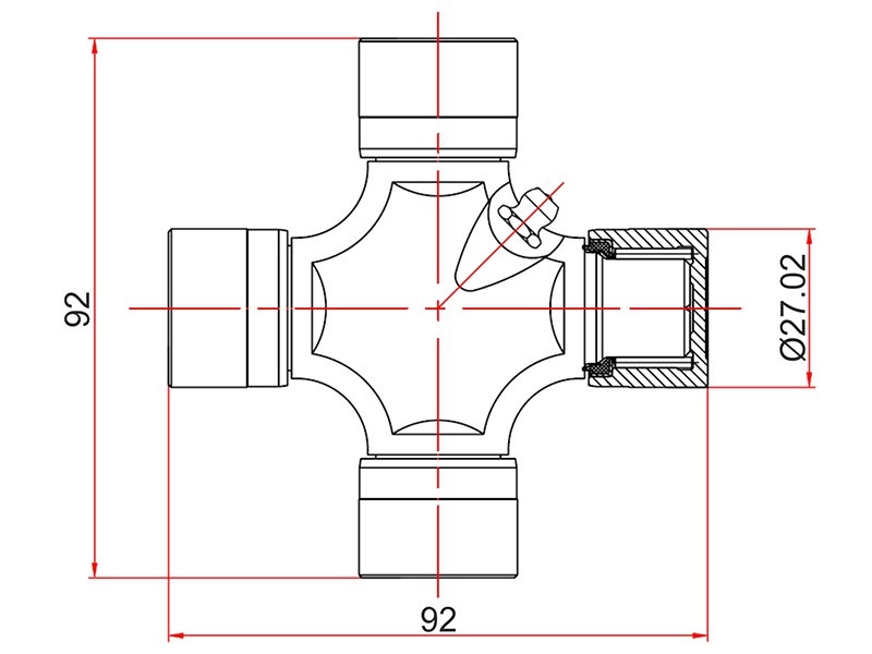 Крестовина nissan navara 05-/pathfinder 05-13/toyota hilux ggn## 05-12/fortuner ##n## 06- - SAT ST-37125-EB51A