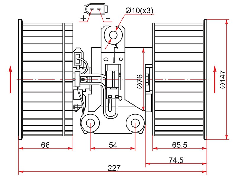 Мотор отопителя салона BMW X5 E53 00-06/5-series E39 95-03/land rover range rover III 02-12 - SAT ST-64118385558