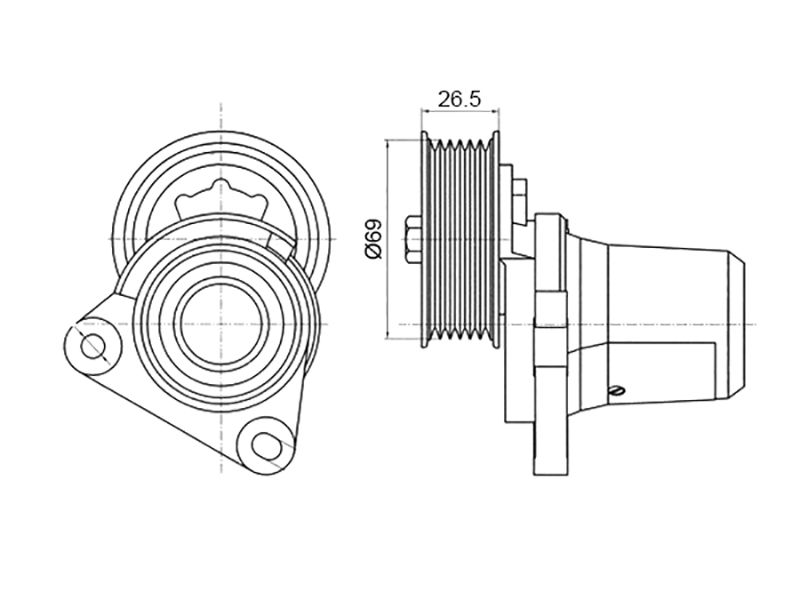 Натяжитель приводного ремня mazda 3 2,3t 06-09/2,5 09-/6 1,8-2,5 02-/cx-7 2,3-2,5 09-/mpv 2,3 02-06 - SAT STLFG115980B