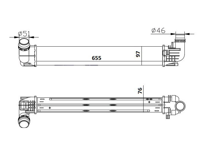 Радиатор интеркулера renault duster 1.5d 10- - SAT ST8200880552