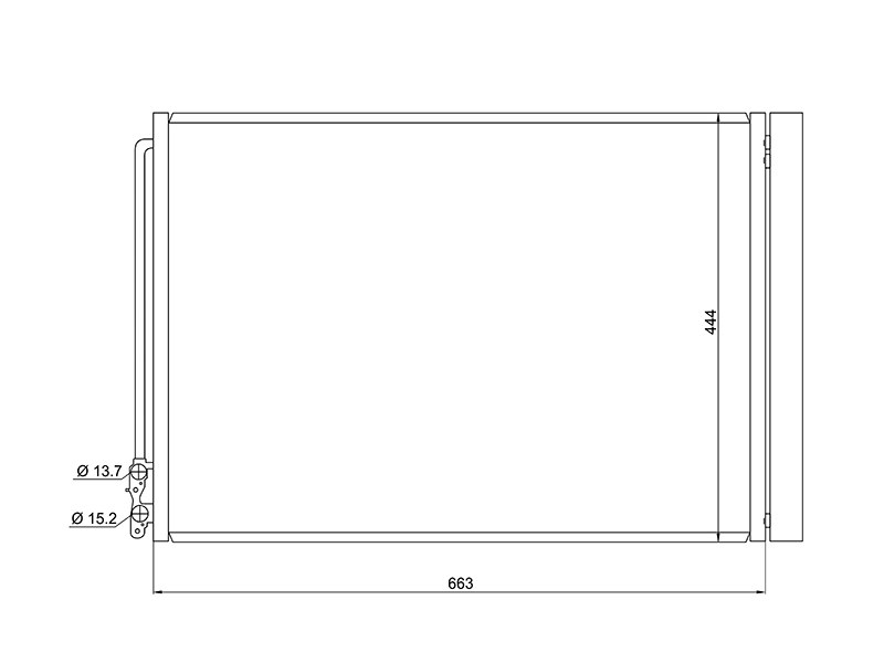 Радиатор кондиционера BMW 5-series f10/f11 10-/6-series f06/f12/f13 12-/7-series f01/f02 08-15 - SAT ST-BM55-394-A0