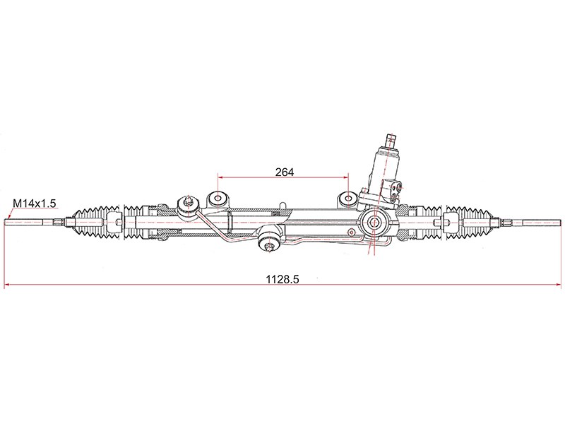 Рейка рулевая mercedes benz c ClASS w203 00-07 - SAT STA2034601100