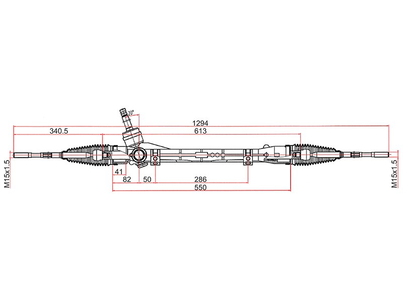 Рейка рулевая mitsubishi ASX 10-/outlander 12- LHD - SAT ST-4410A453
