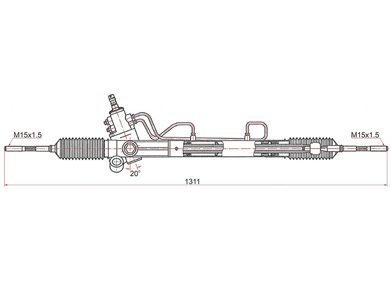 Рейка рулевая toyota camry/lexus es300 96-00 LHD - SAT ST4425006120