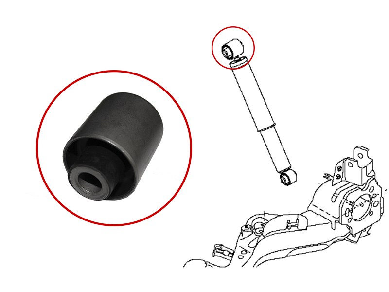 Сайлентблок заднего амортизатора верхний nissan qashqai/dualis 06-13 - SAT STE6210JD04AB2