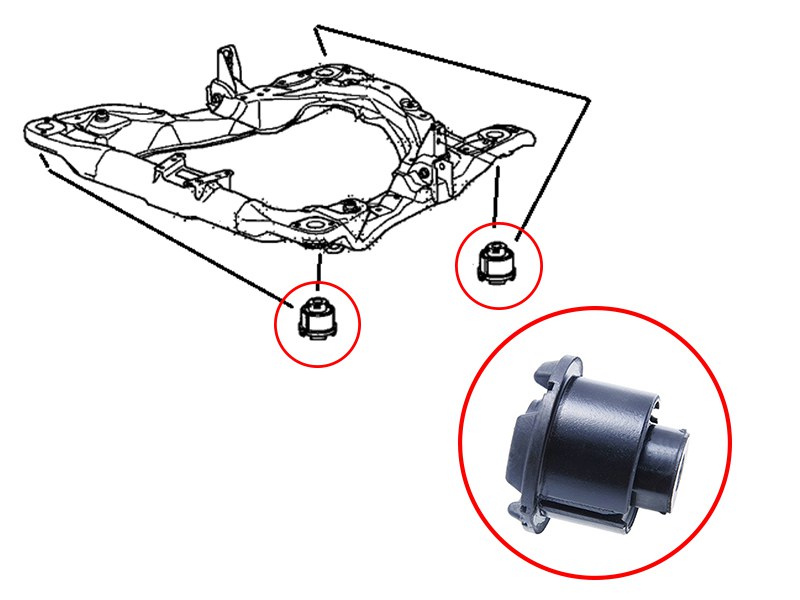 Сайлентблок переднего подрамника honda accord 08-12/crosstour 10-/acura TSX 09-14 - SAT ST50260TA0A01