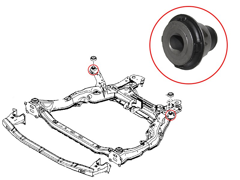 Сайлентблок передней балки mazda 6 GH 2008-2013 - SAT STGS1D3464Y