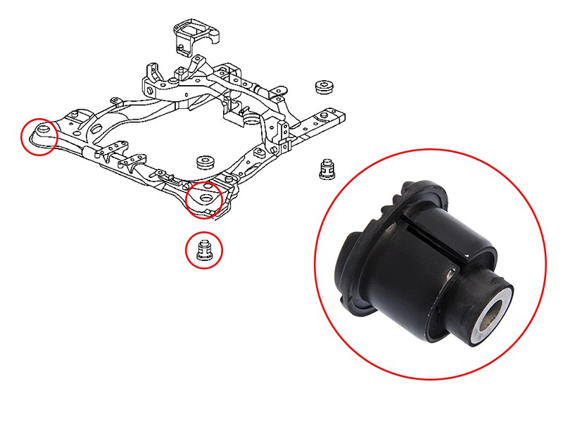 Сайлентблок подрамника honda accord 02-08/elysion 04-/acura TSX 04-08 - SAT ST50260SEAE01