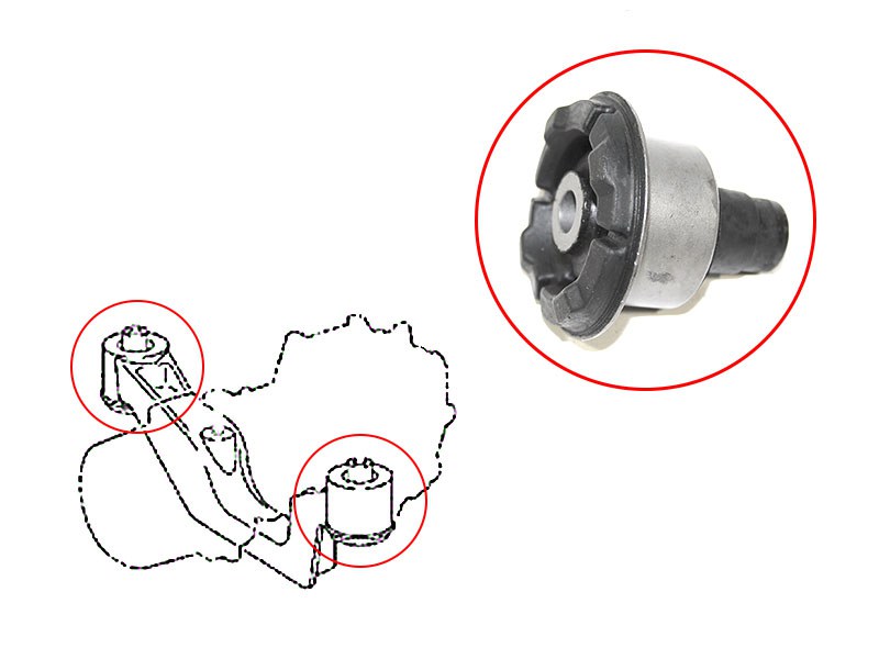 Сайлентблок подушки дифференциала lexus rx270/350/450h 4WD 08-15 - SAT ST5238048070B