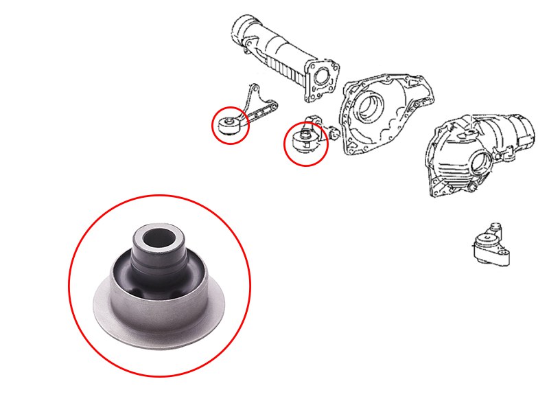 Сайлентблок правой опоры дифференциала toyota land cruiser 200/lexus lx570/460 07- - SAT ST5238060080B