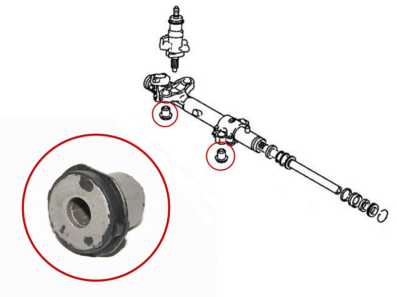 Сайлентблок рулевой рейки mitsubishi grandis 03-09 - SAT ST4410A102B