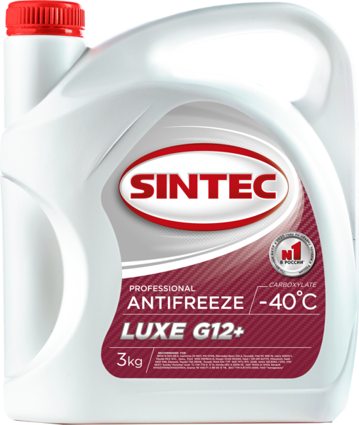 Антифриз Sintec LUX красный g12+ (-40) 3 кг sintec - SINTEC 990 464