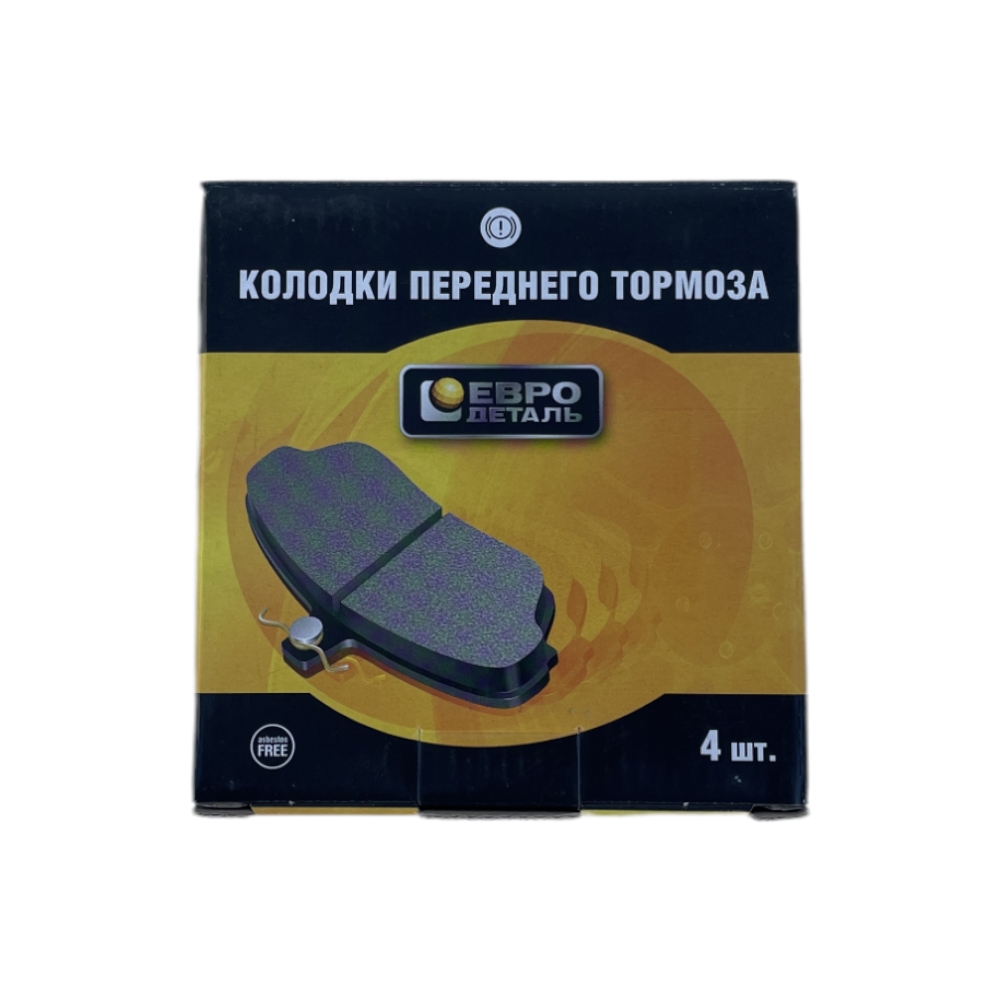 Колодки торм.передние Lanos,Nexia,Matiz,Spark R13 (к-т 4шт) диск. ЕВРОдеталь - ЕВРОДЕТАЛЬ ED4302D