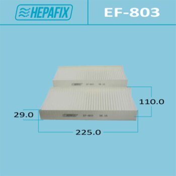 Салонный фильтр ac-803 hepafix (1/40) (2шт.в уп.) - Hepafix EF-803