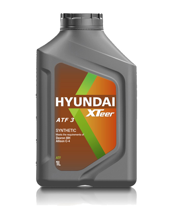 ATF 3, 1 л, Трансмиссионное масло для акпп синтетическое - HYUNDAI XTeer 1011011