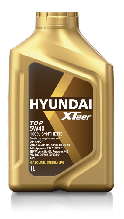 Масло моторное hyundai XTeer TOP 5w40 - 1 литр - HYUNDAI XTeer 1011001