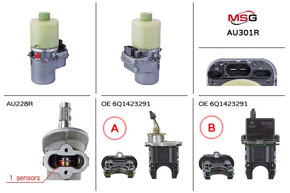 Насос эгур восстановленный audi A2 2000-2005 - MSG Rebuilding AU301R