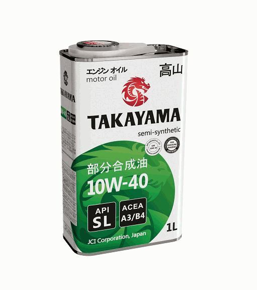 Takayama 10w40 п/с API SL, acea a3/b4 1л (12шт/уп) - TAKAYAMA 605 046