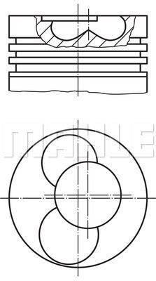 Поршнекомплект - Mahle 033 PI 00107 000