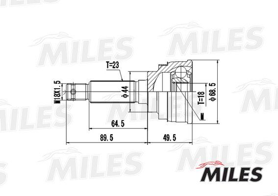 Шрус suzuki alto 08 86-93 нар Miles GA20425 2516₽
