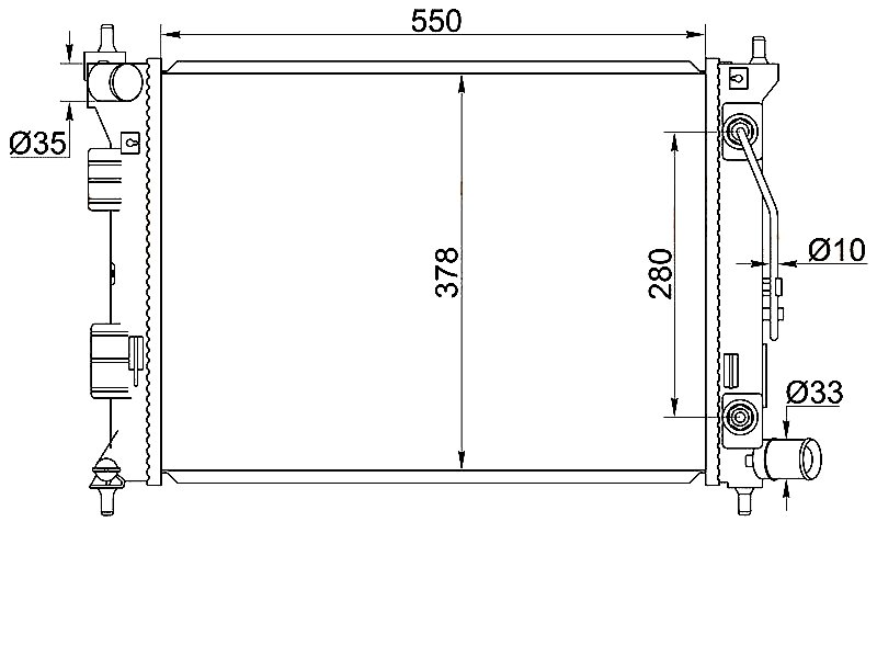 Радиатор системы охлаждения - AUTOLEADER HY-I30-1216