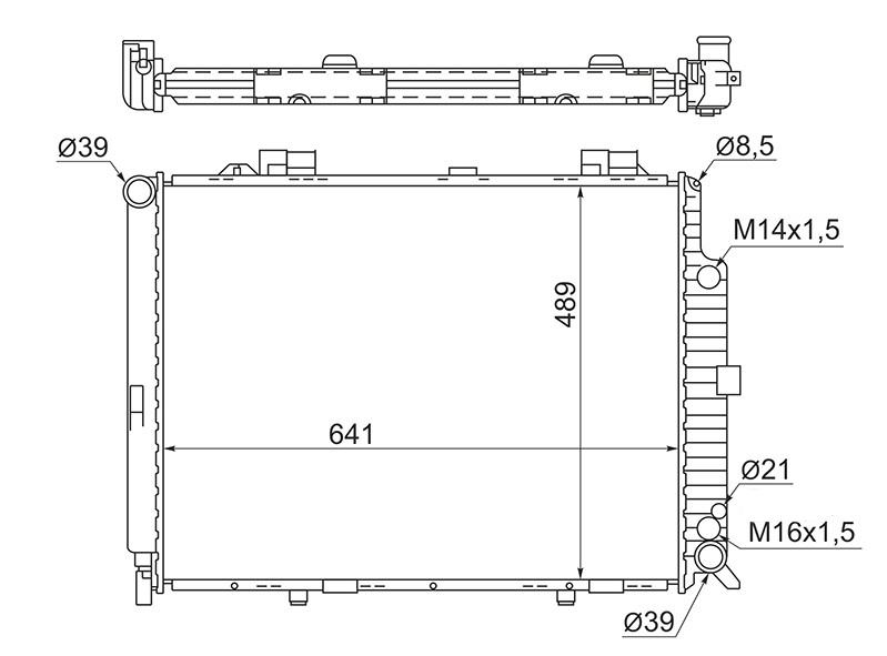 Радиатор системы охлаждения - AUTOLEADER MB-W210-1232