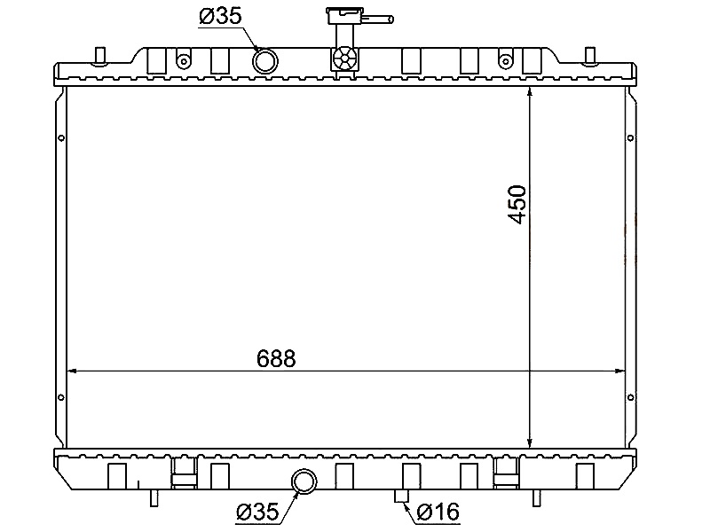 Радиатор системы охлаждения - AUTOLEADER NS-NT31-1216