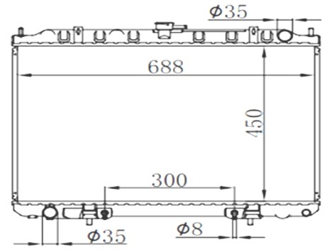 Радиатор системы охлаждения - AUTOLEADER NS-U30-1216