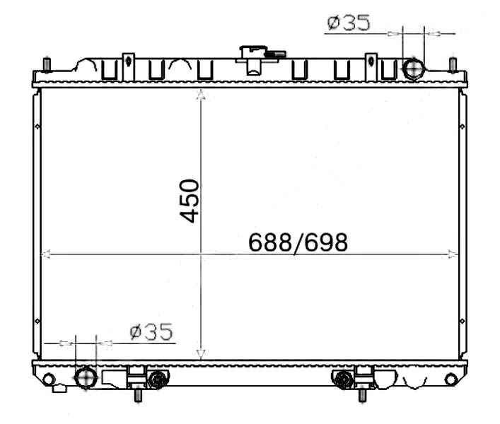 Радиатор системы охлаждения - AUTOLEADER NS-U30-1226