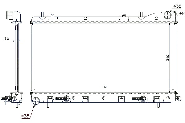 Радиатор системы охлаждения - AUTOLEADER SB-GC-1216