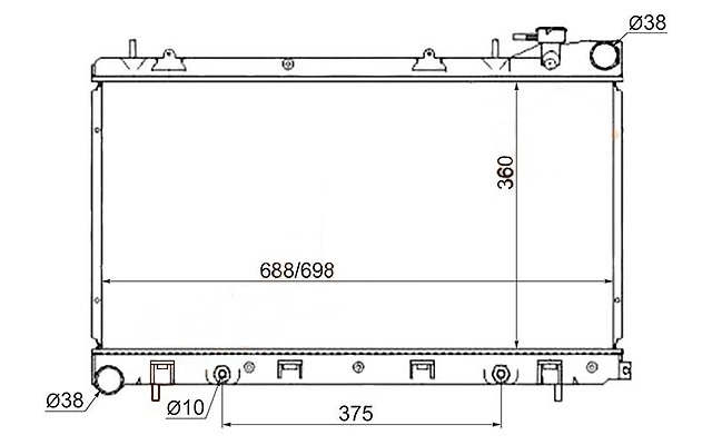 Радиатор системы охлаждения - AUTOLEADER SB-SG5-1216