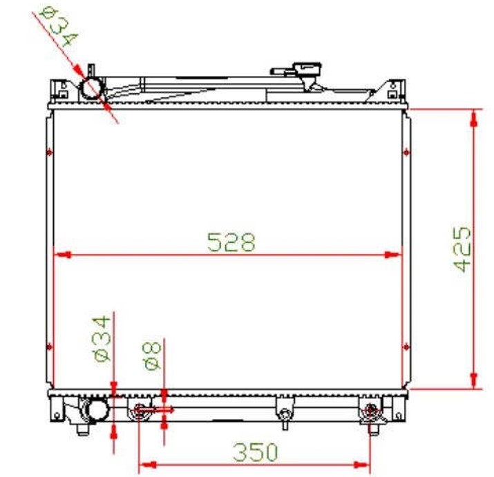 Радиатор системы охлаждения - AUTOLEADER SZ-TD51-1226