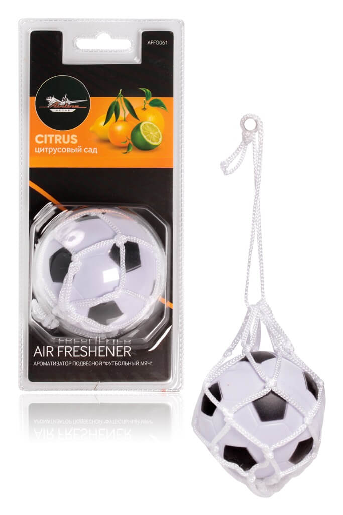 Ароматизатор подвесной Футбольный мяч цитрусовый сад - AIRLINE AFFO061