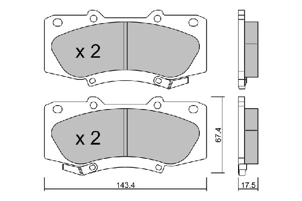 Колодки тормозные, передние (с антискрипной пластиной) - Kashiyama D2310MH