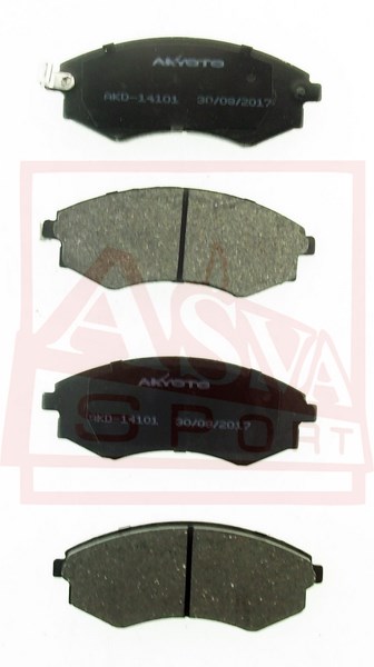 Колодки тормозные дисковые передние - Akyoto AKD-14101