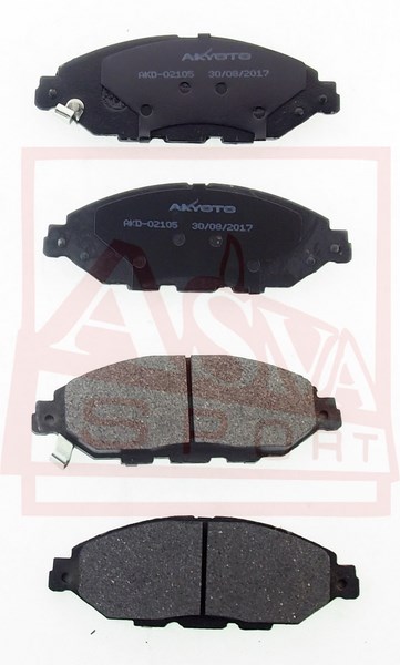 Колодки тормозные дисковые передние - Akyoto AKD-02105