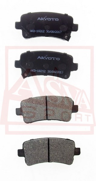 Колодки тормозные дисковые задние - Akyoto AKD-18202