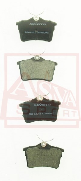 Колодки тормозные дисковые задние - Akyoto AKD-13202