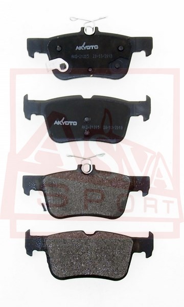 Колодки тормозные дисковые задние - Akyoto AKD-21205