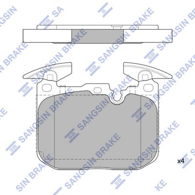 Колодки тормозные передние - Sangsin SP2402